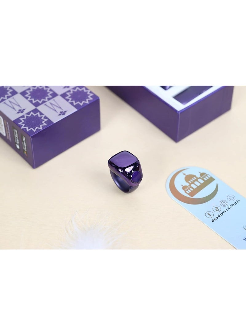 WESLAMIC ITasbih Zikr Smart Ring  beads ring... Available in five sizes: 16 cm, 18 cm, 20 cm, 22 cm, 24 cm (Lavender Purple) 2026 New!! - Image 4